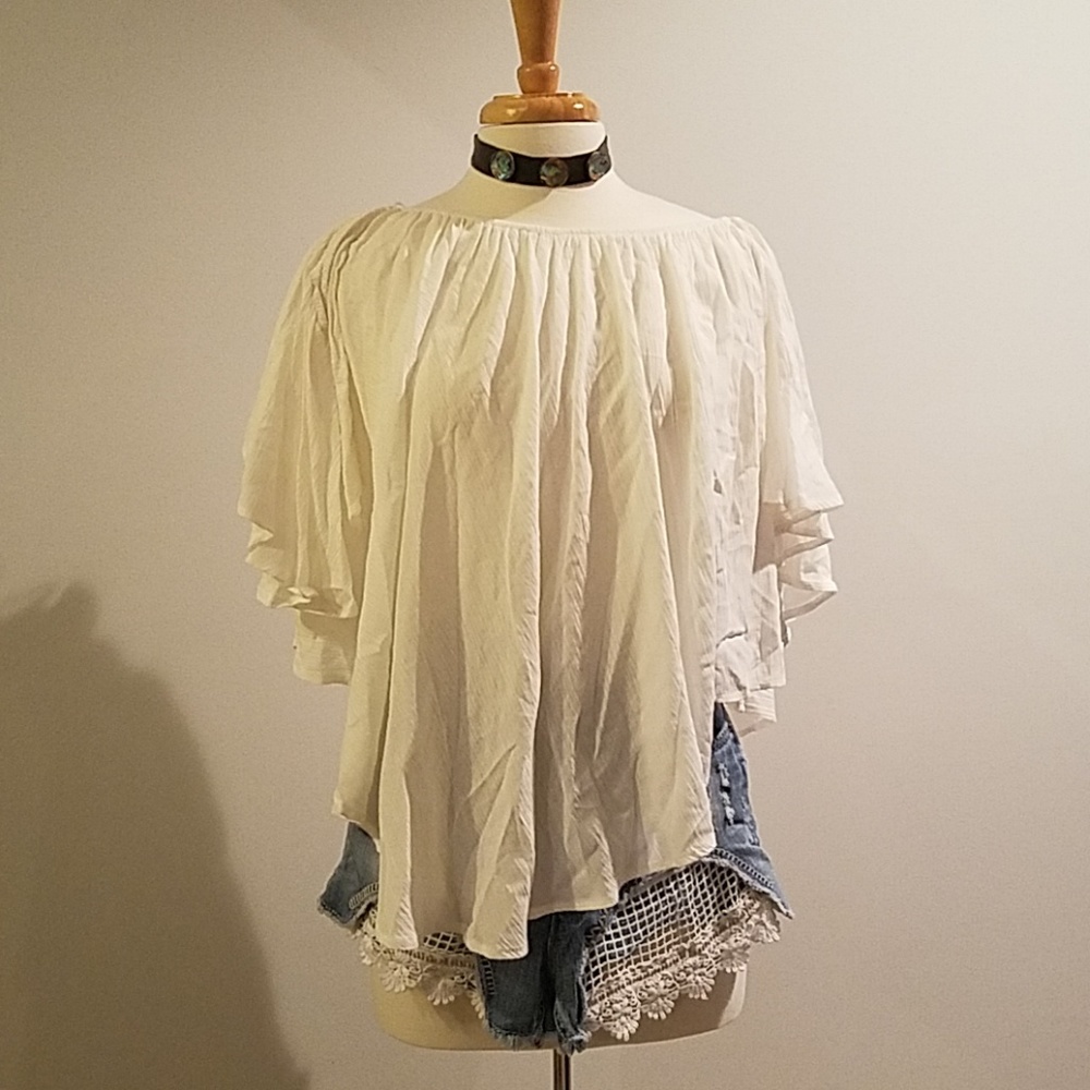 Cotton white shirt size S